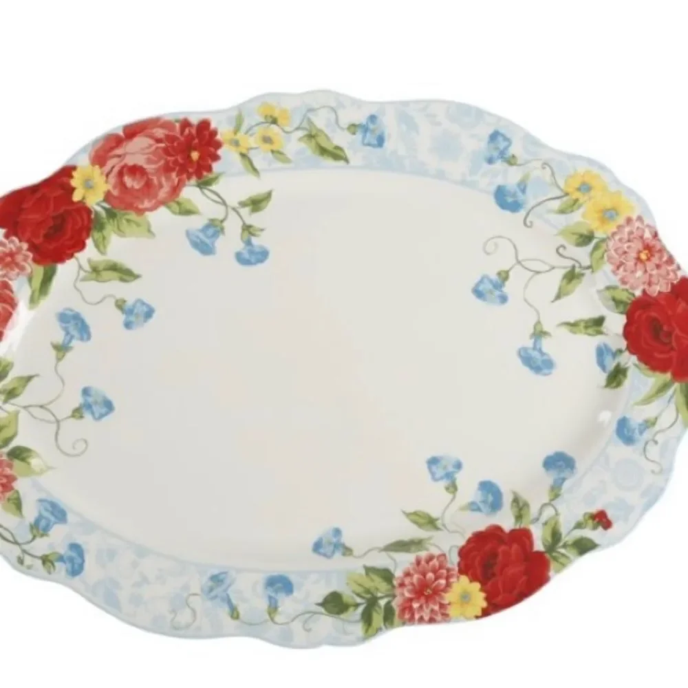 Last one - The Pioneer Woman large 21 inch Sweet Rose Platter - Picture 3 of 6